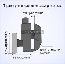 Ролики для душевых кабин - размеры