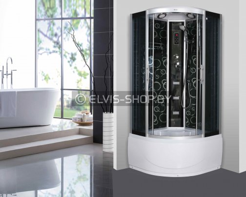 Душевой бокс с орнаментом PG1000H NEGRO